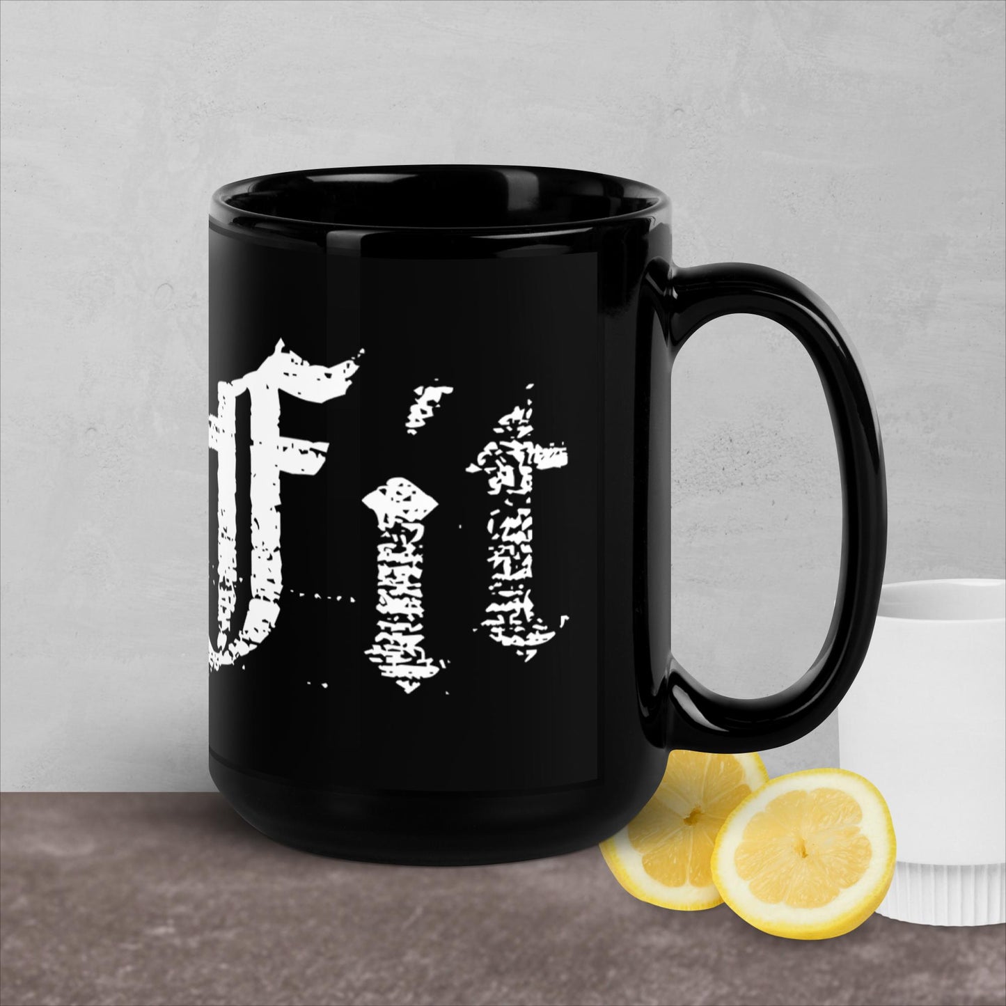 DCFIT LARGE 15oz Black Glossy Mug